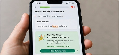 The Impossible Exercise: a photographed contemporary language-learning exercise asking the reader to distinguish human and AI statements